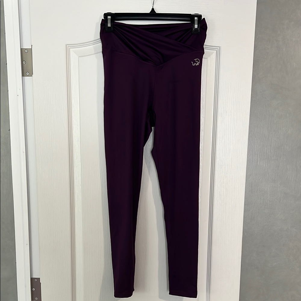 Purple Leggings with Logo Detail